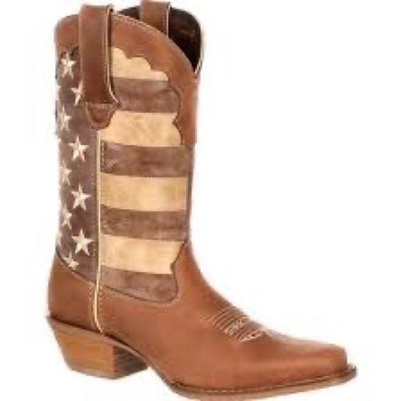 Durango crush American Flag tan western boots - Picture 2 of 7